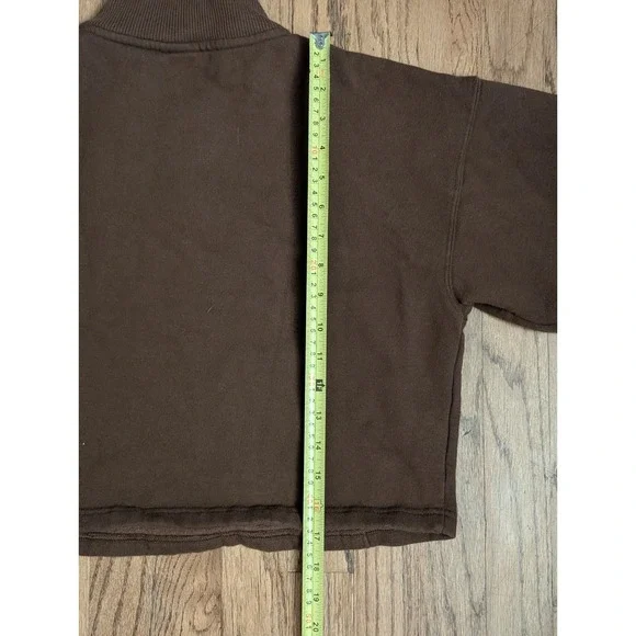 PINK Victoria's Secret Brown Quarter Zip Sweatshirt Pullover Size XS - Picture 10 of 14